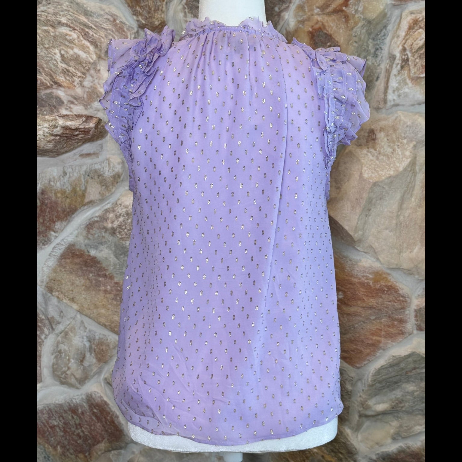 Generation Love Silk Blend Ruffle Top Size Small