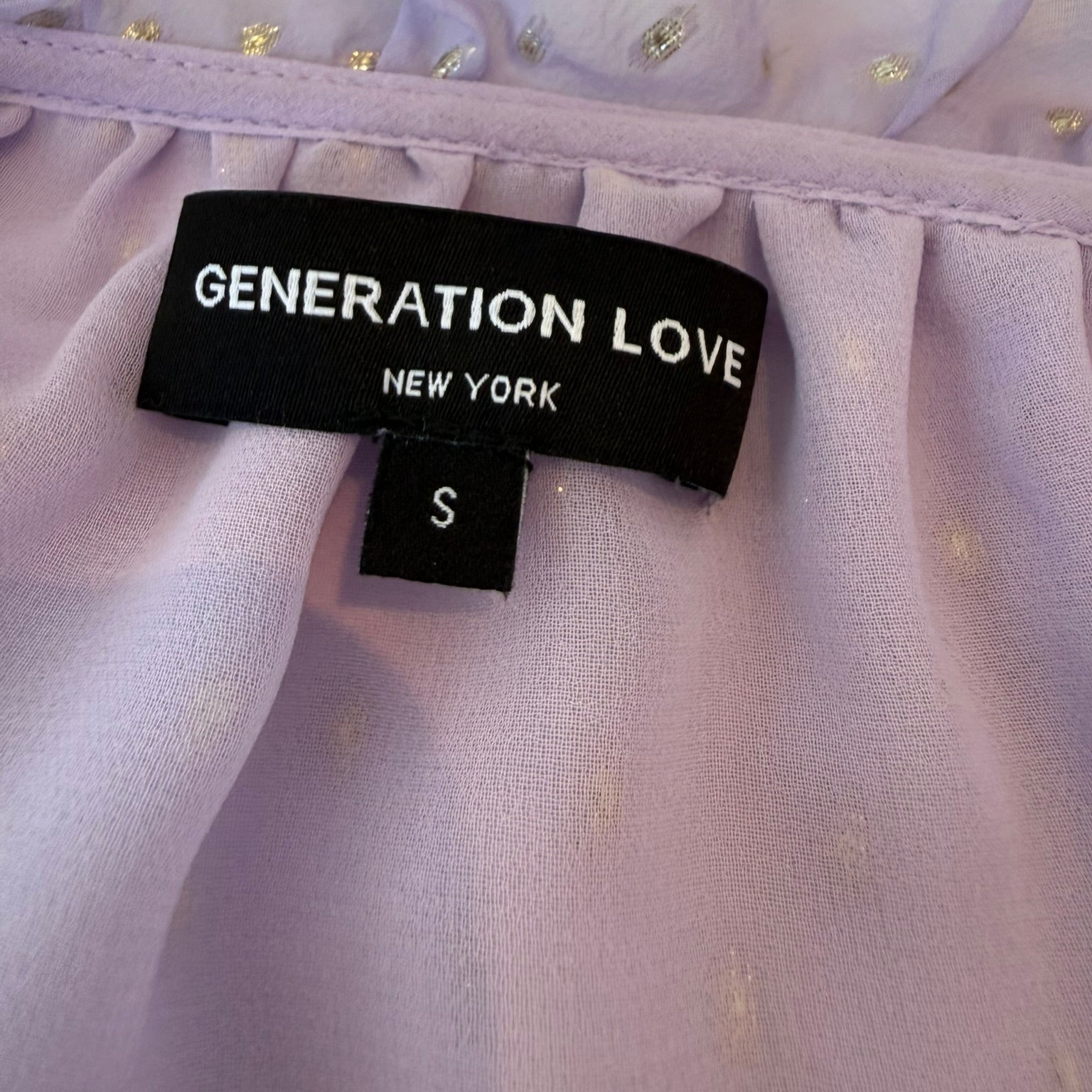 Generation Love Silk Blend Ruffle Top Size Small