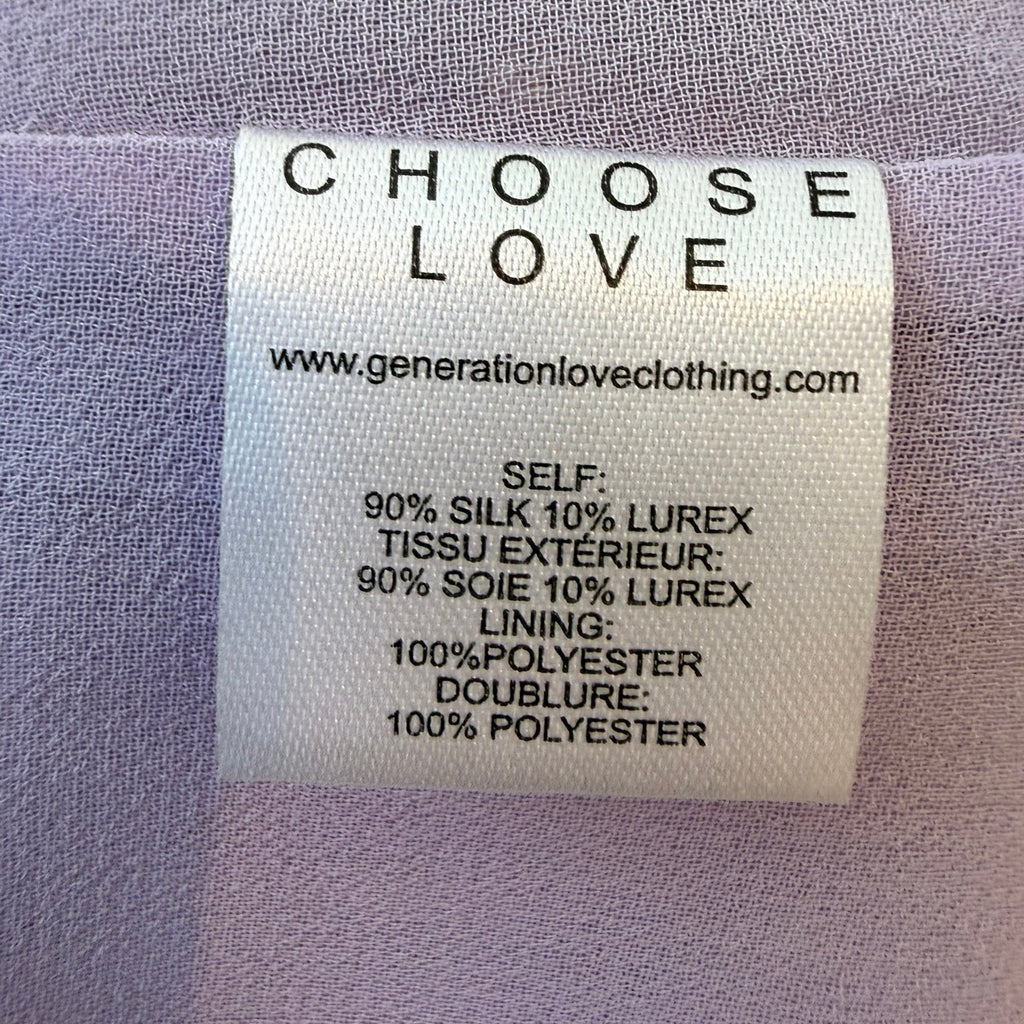 Generation Love Silk Blend Ruffle Top Size Small
