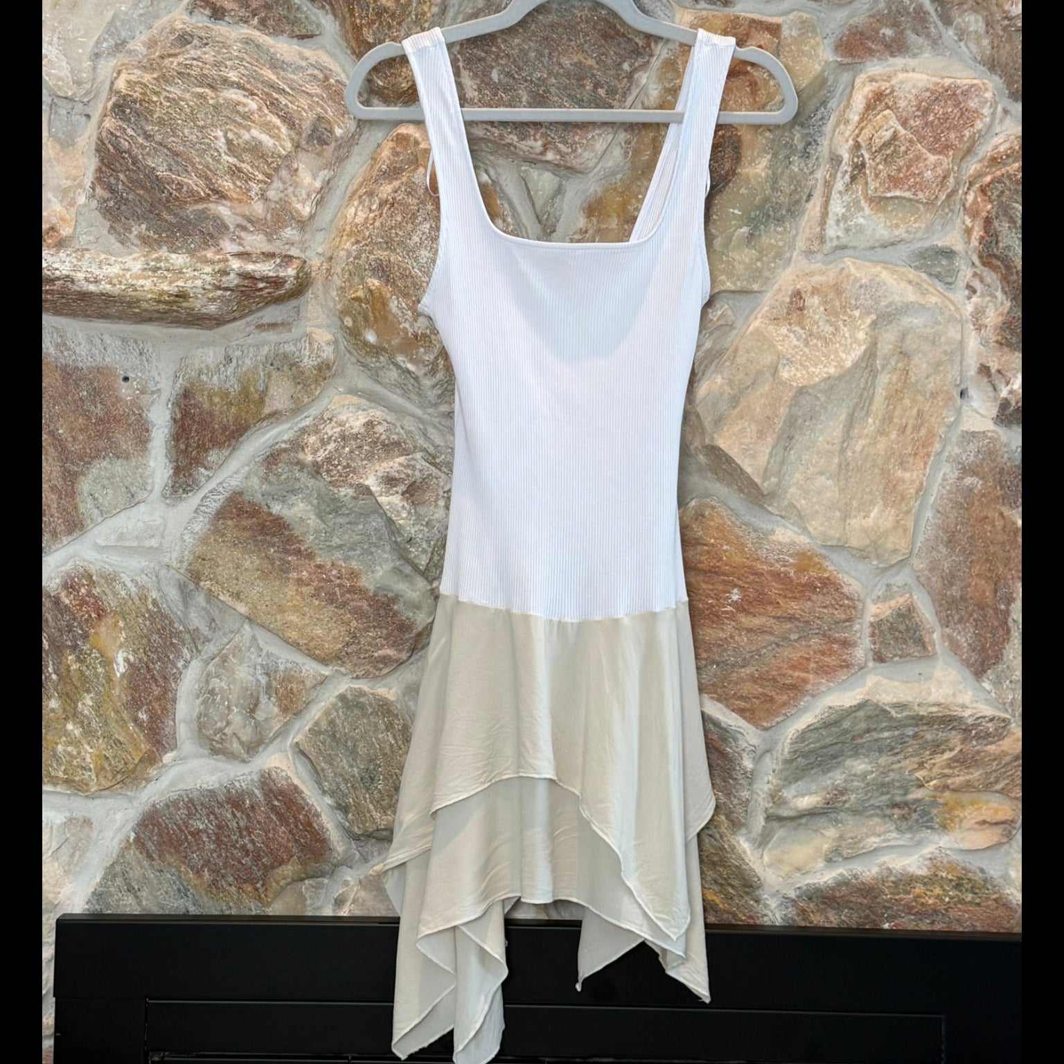 Zara Ribbed Knit Hem Dress Size Small