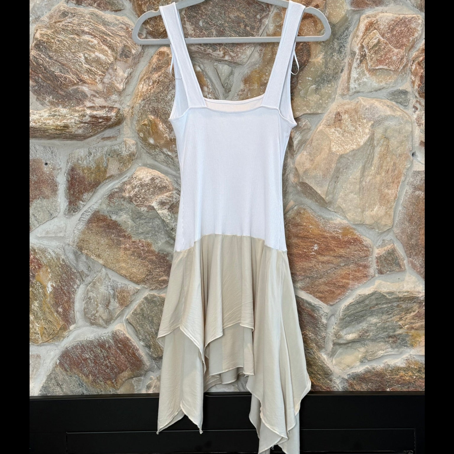 Zara Ribbed Knit Hem Dress Size Small