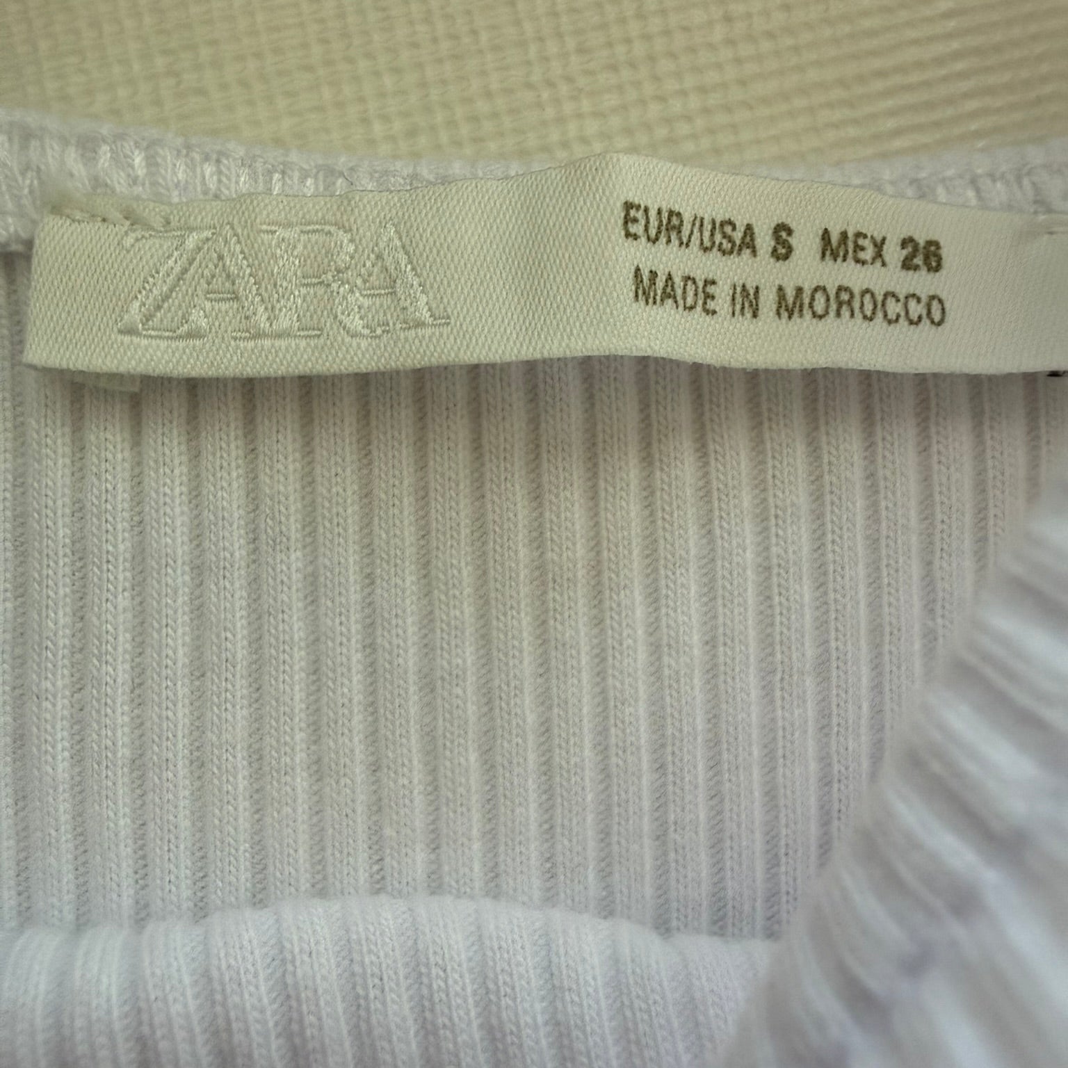 Zara Ribbed Knit Hem Dress Size Small