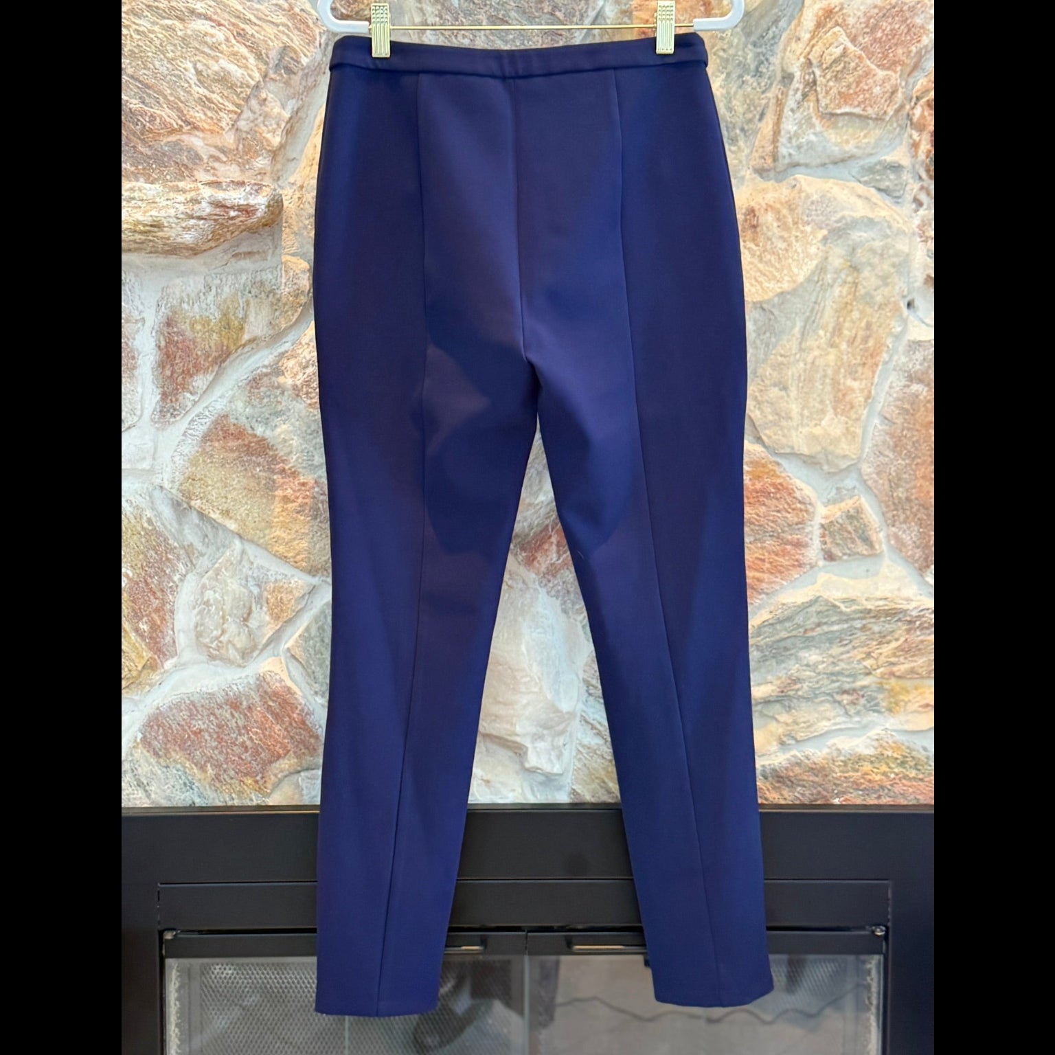 Ramy Brook Navy Zip-Pocket Slim Trouser Size 6