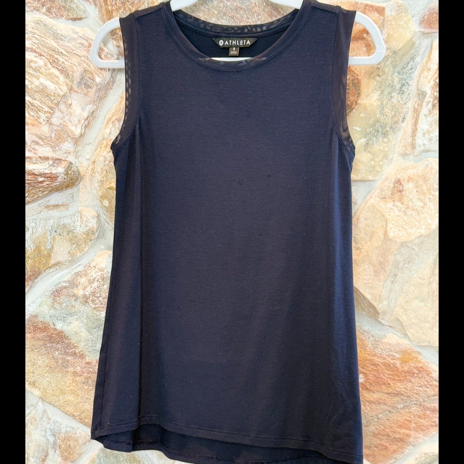 Athleta Modal Blend Mesh Tank Top Size Small