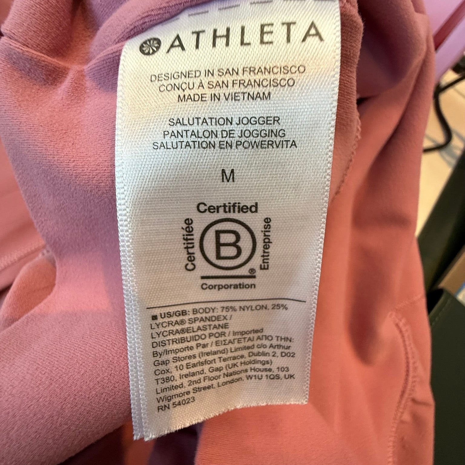 ATHLETA Salutation Jogger Pink Size Medium
