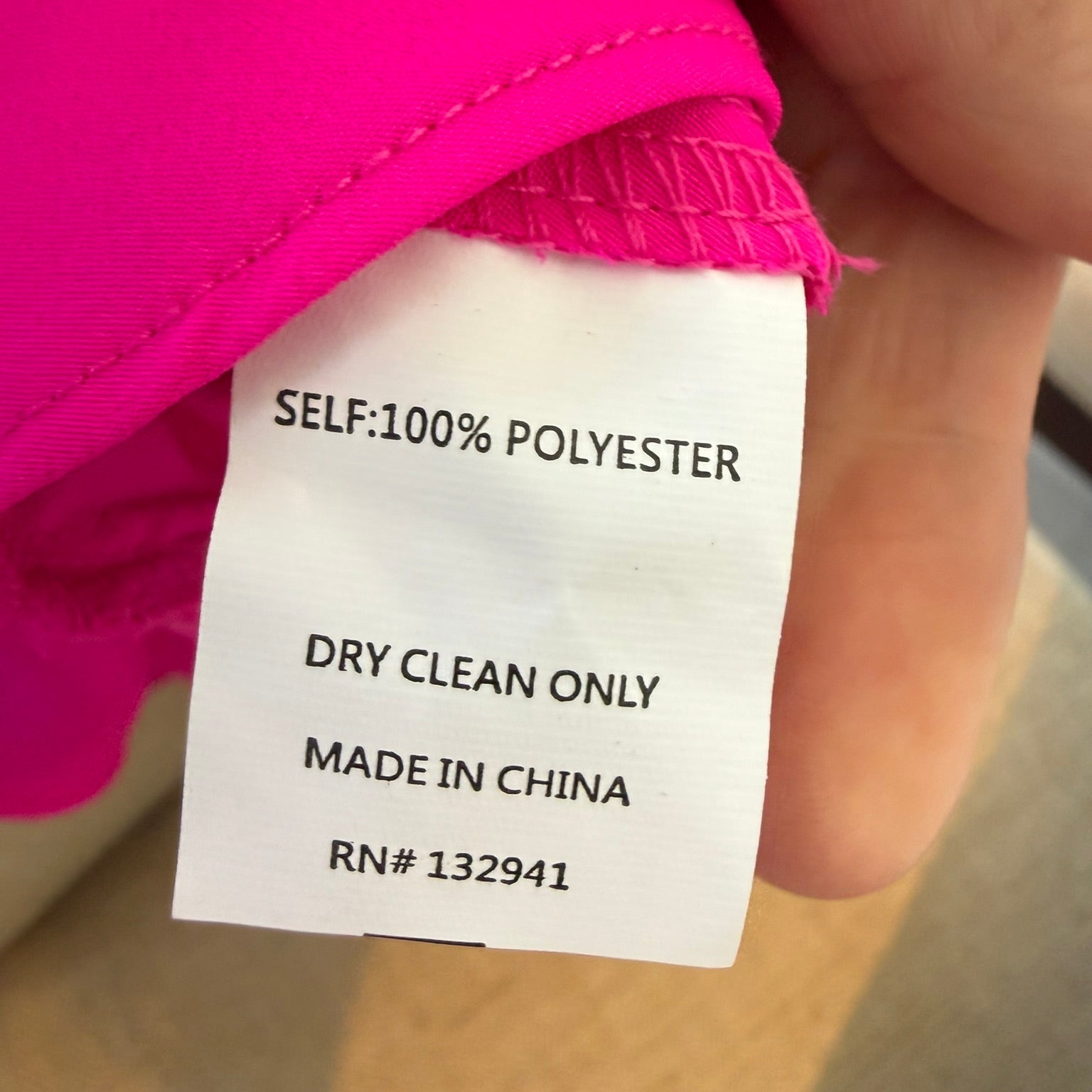 Amanda U. Hot Pink Square Neck Off Shoulder Blouse Size Medium