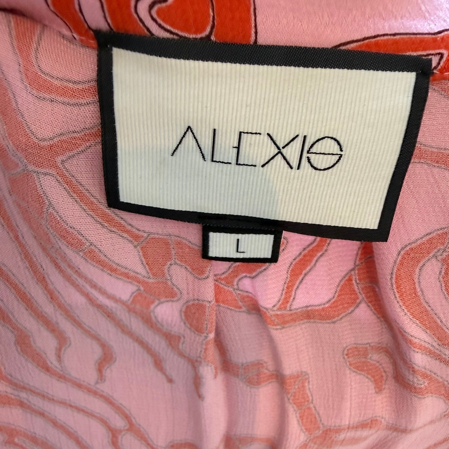 Alexis Printed Cupro Viscose Shirt Dress Size Large (runs small)