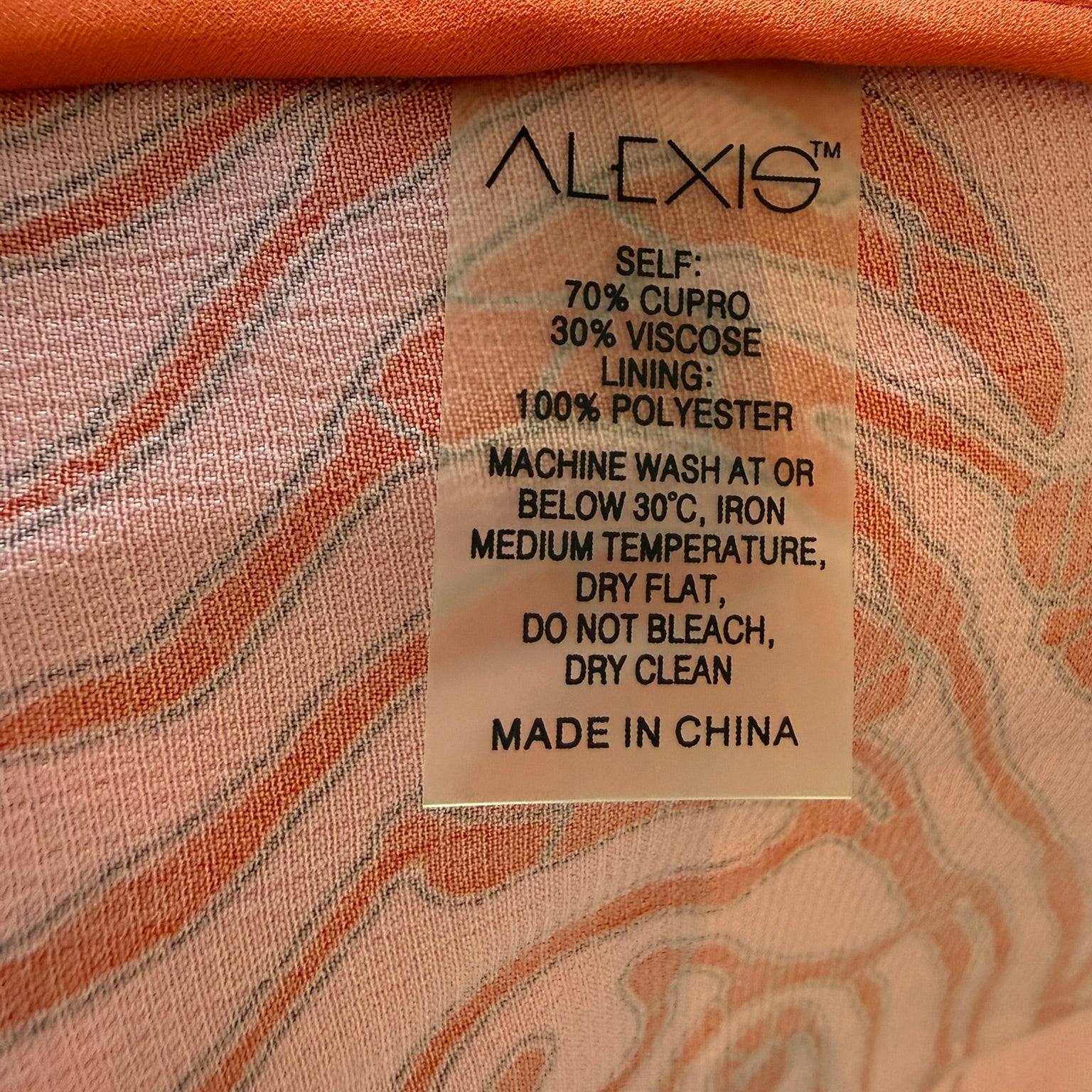 Alexis Printed Cupro Viscose Shirt Dress Size Large (runs small)