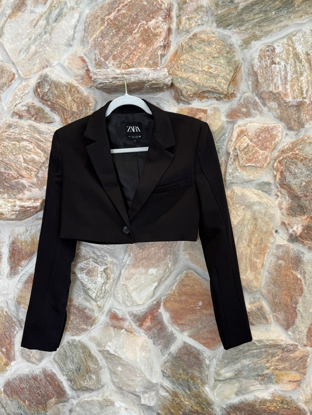 Zara Cropped Tailored Blazer Size Small
