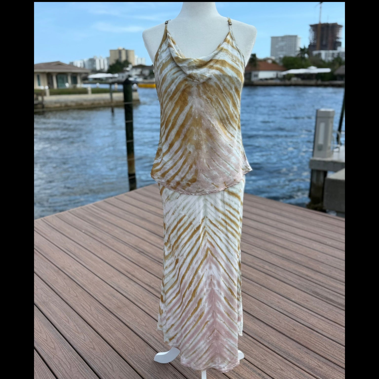 Young Fabulous & Broke (YFB) Tie-Die Cami and Skirt Set- Size Small