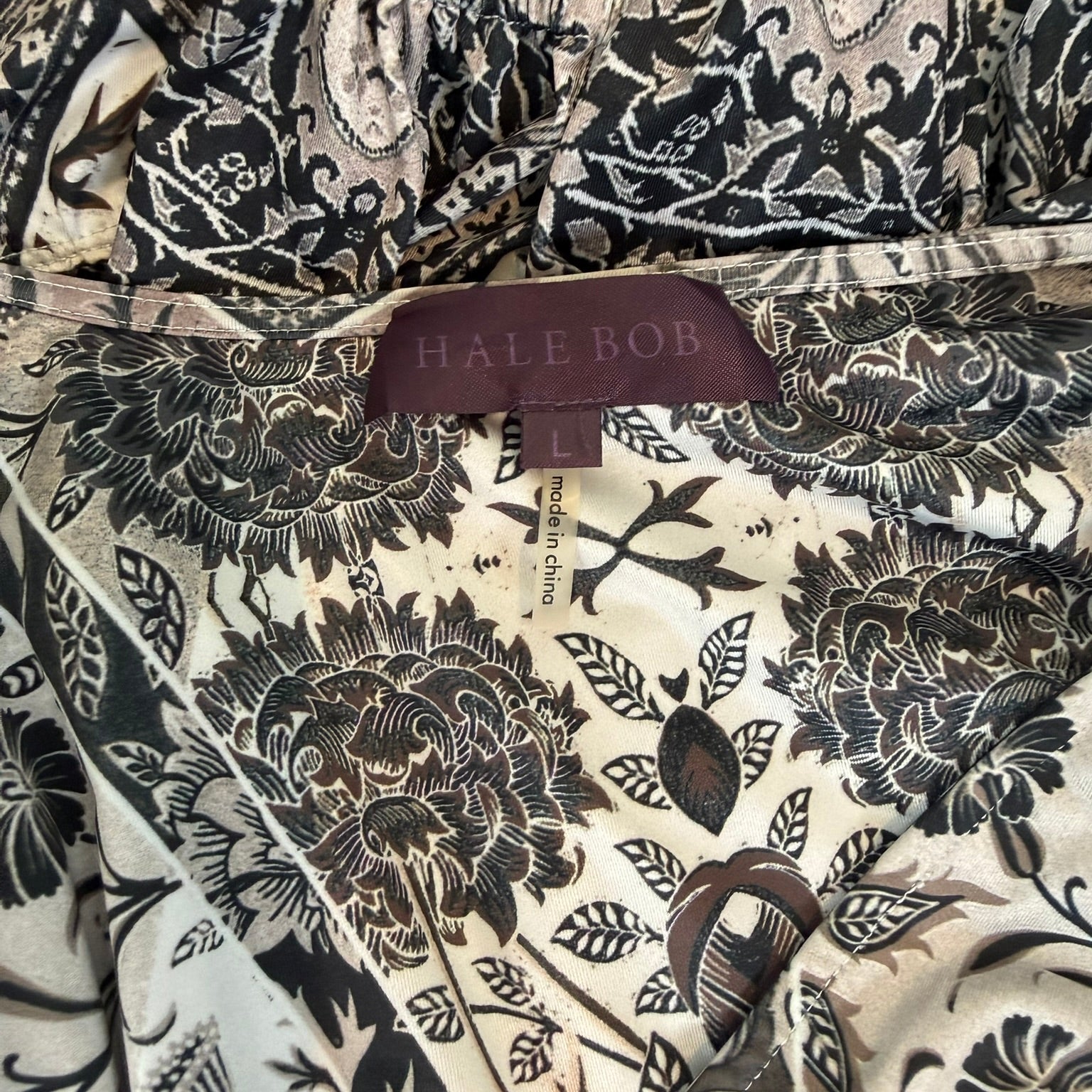 Hale Bob Floral Print Dress Size Large