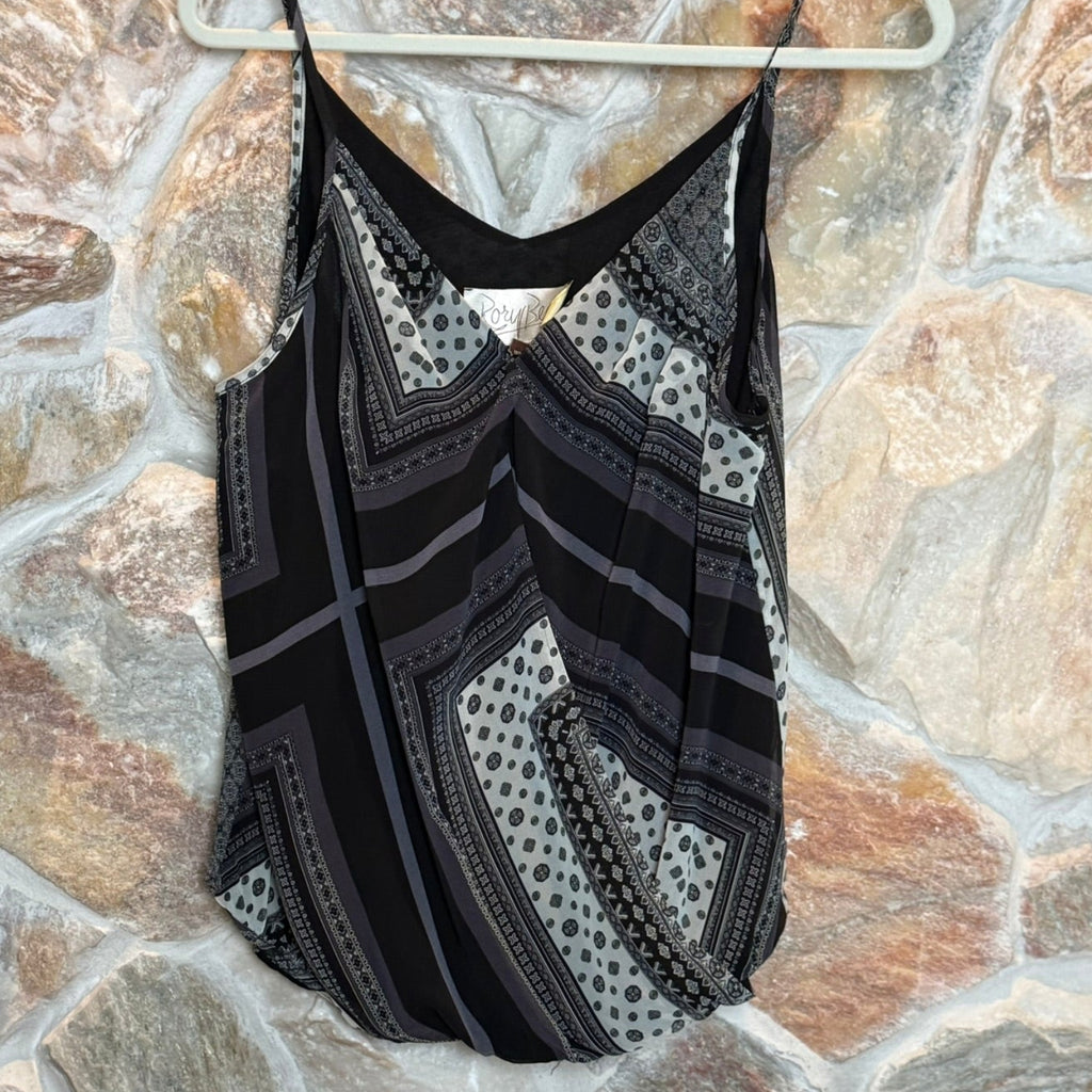 Rory Becca Printed Wrap Cami Size Medium