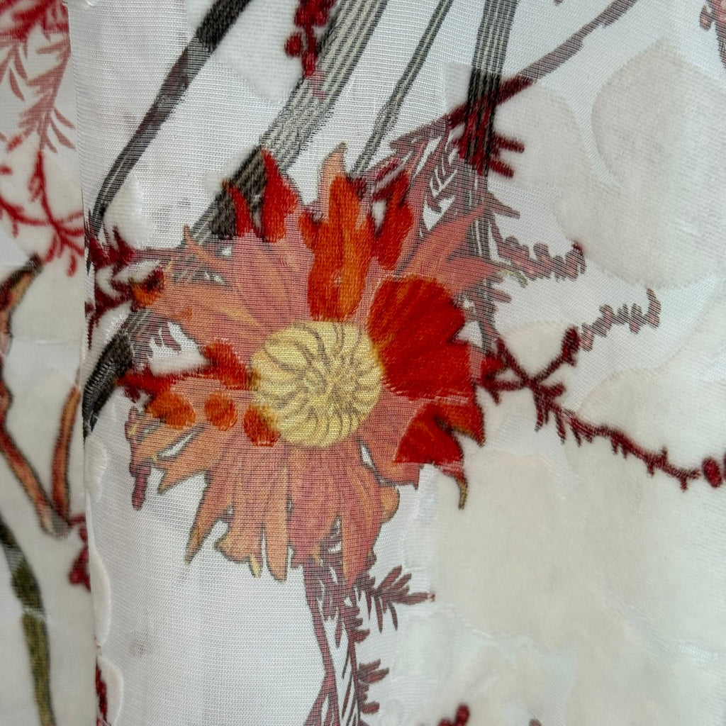 Hale Bob Floral Burn Out Blouse Size Medium