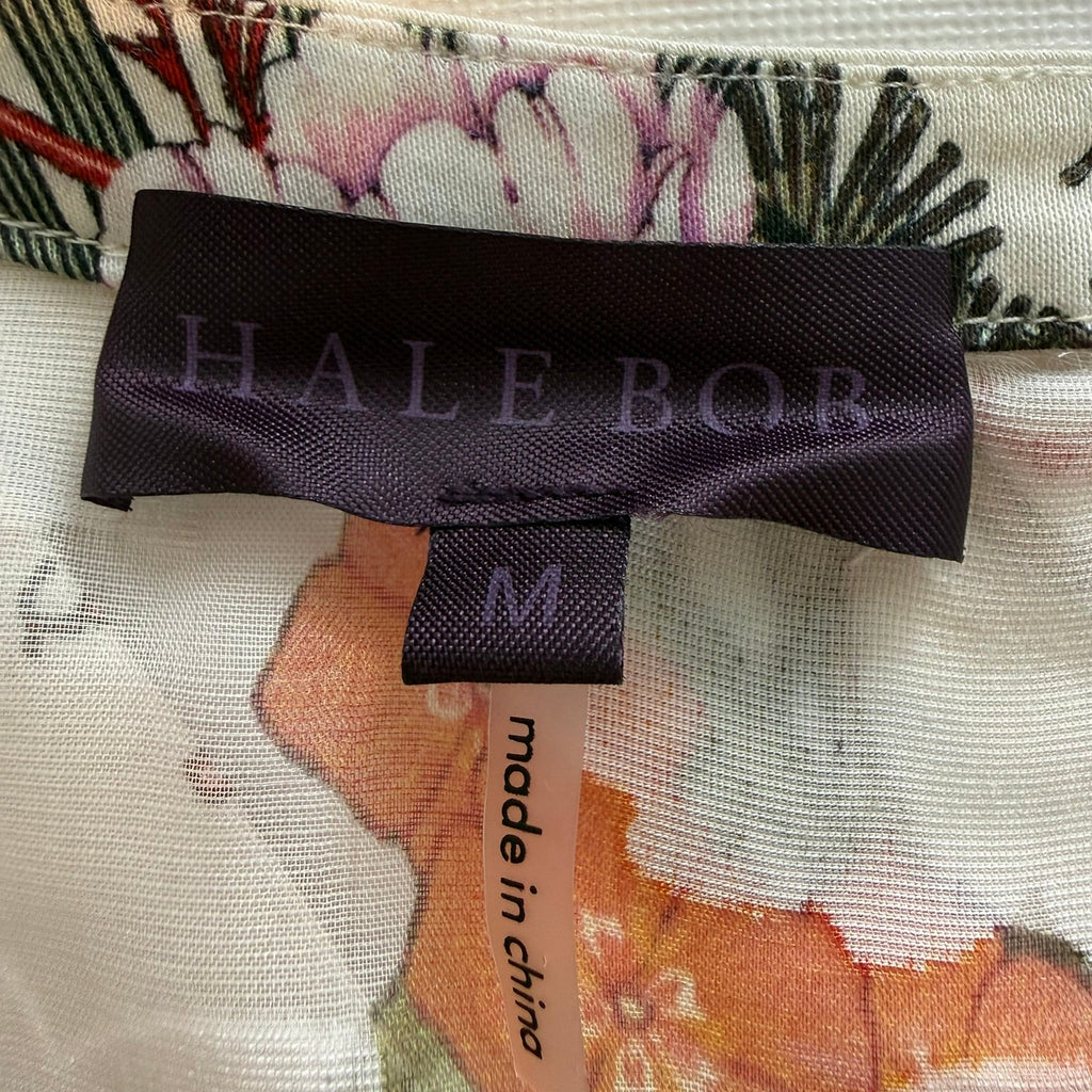 Hale Bob Floral Burn Out Blouse Size Medium