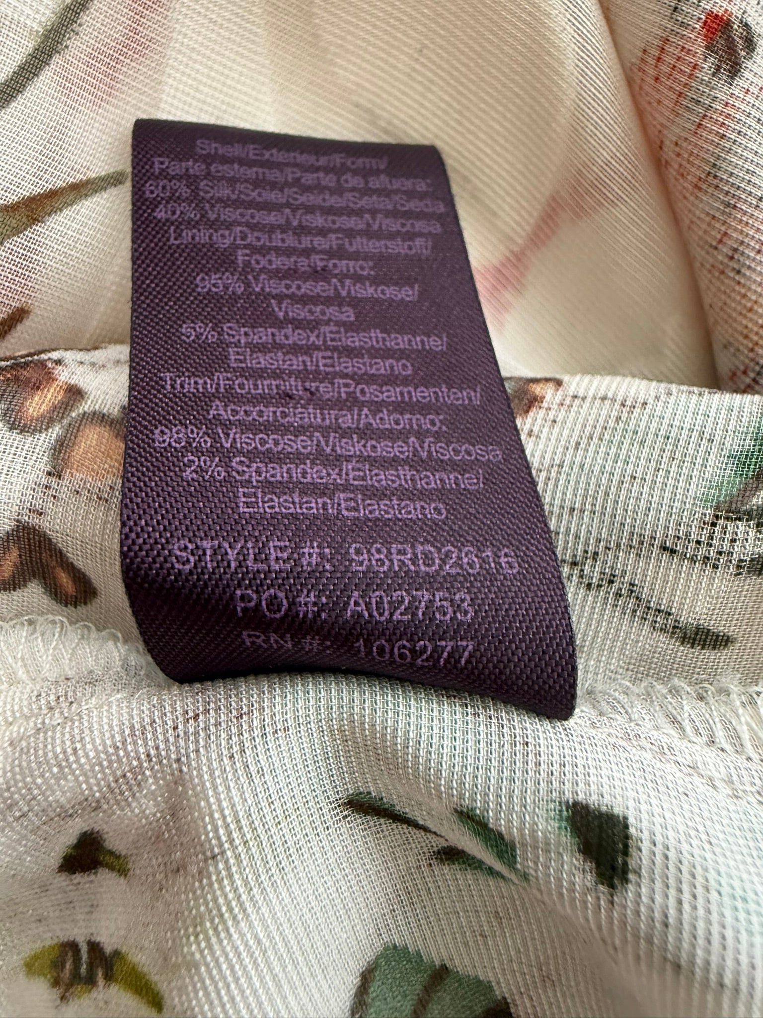 Hale Bob Floral Burn Out Blouse Size Medium