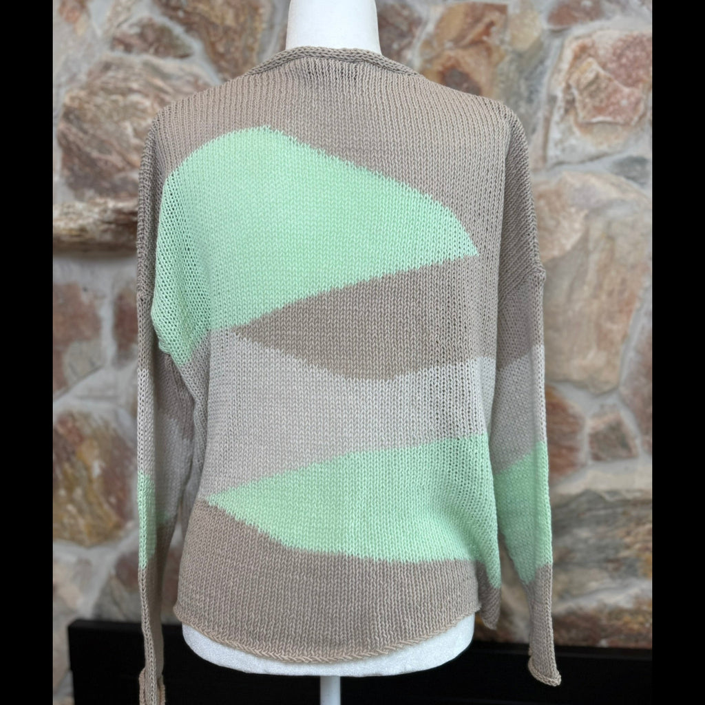 Wooden Ships Oasis Cotton Crew Sweater-Mojito Size S/M