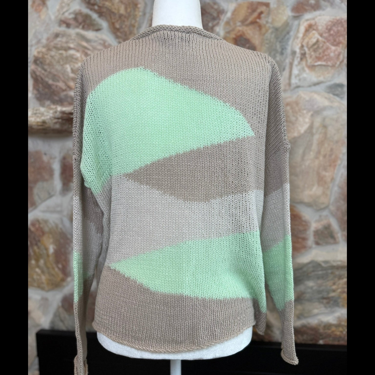 Wooden Ships Oasis Cotton Crew Sweater-Mojito Size S/M