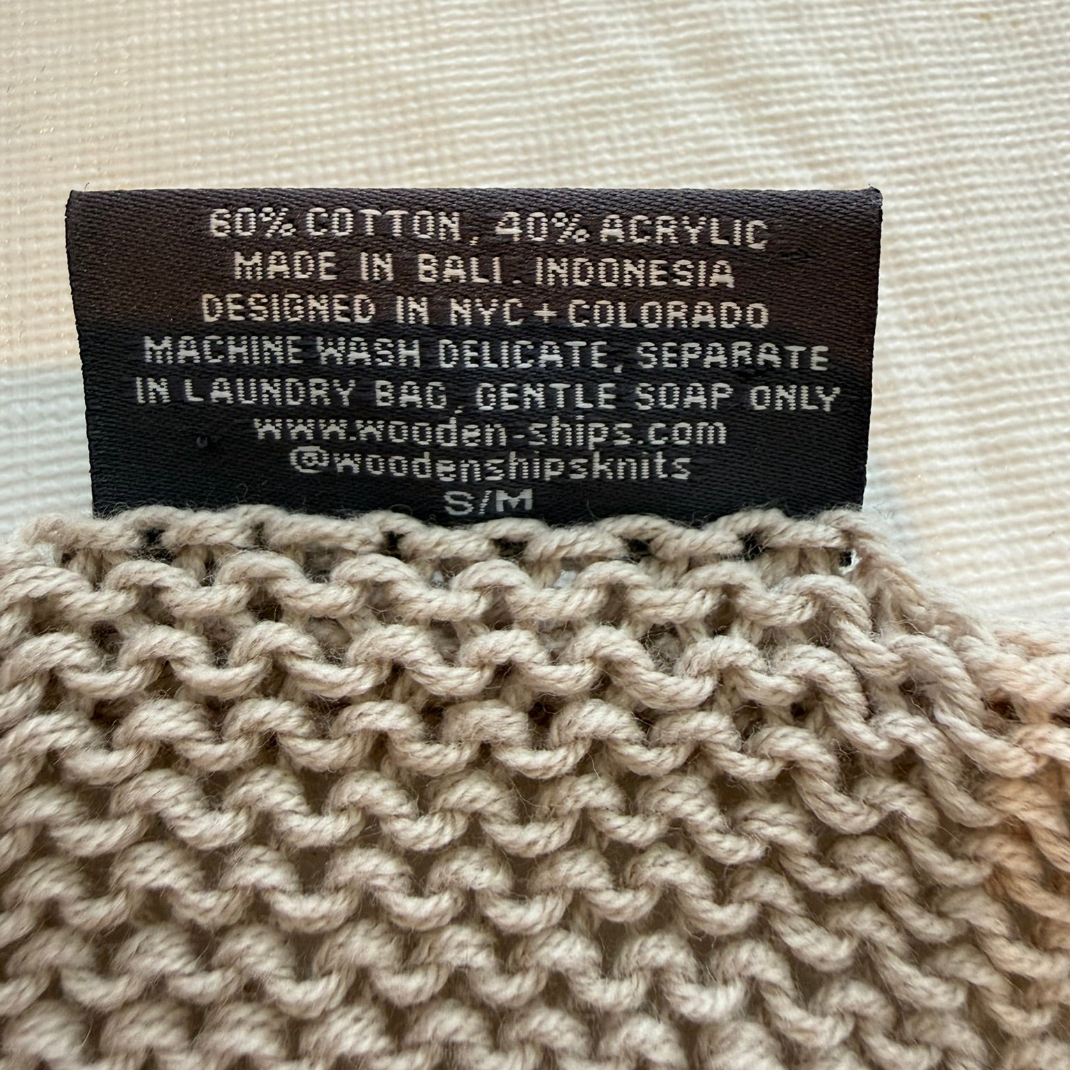 Wooden Ships Oasis Cotton Crew Sweater-Mojito Size S/M