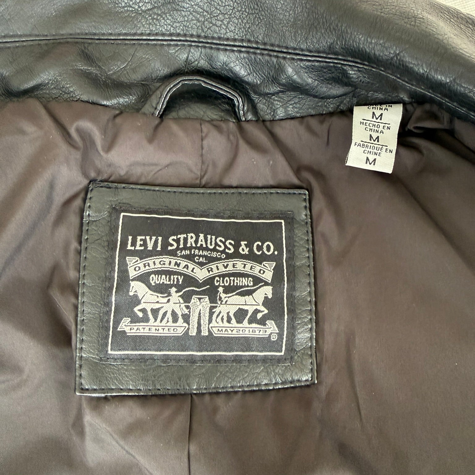 Levi's Faux Leather Moto Jacket Size Medium