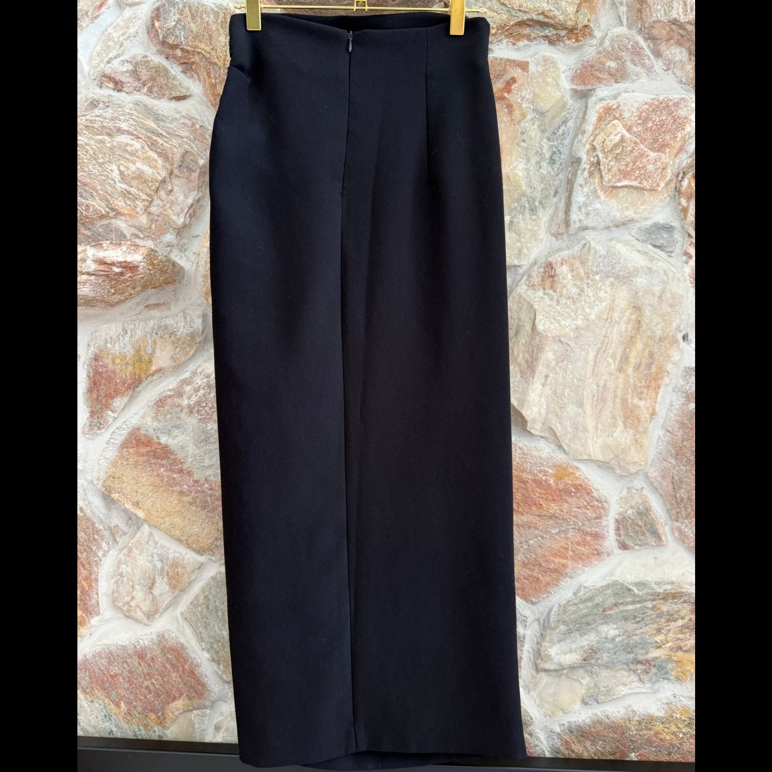 Zara Draped Midi Skirt Size XS- Black & Ecru