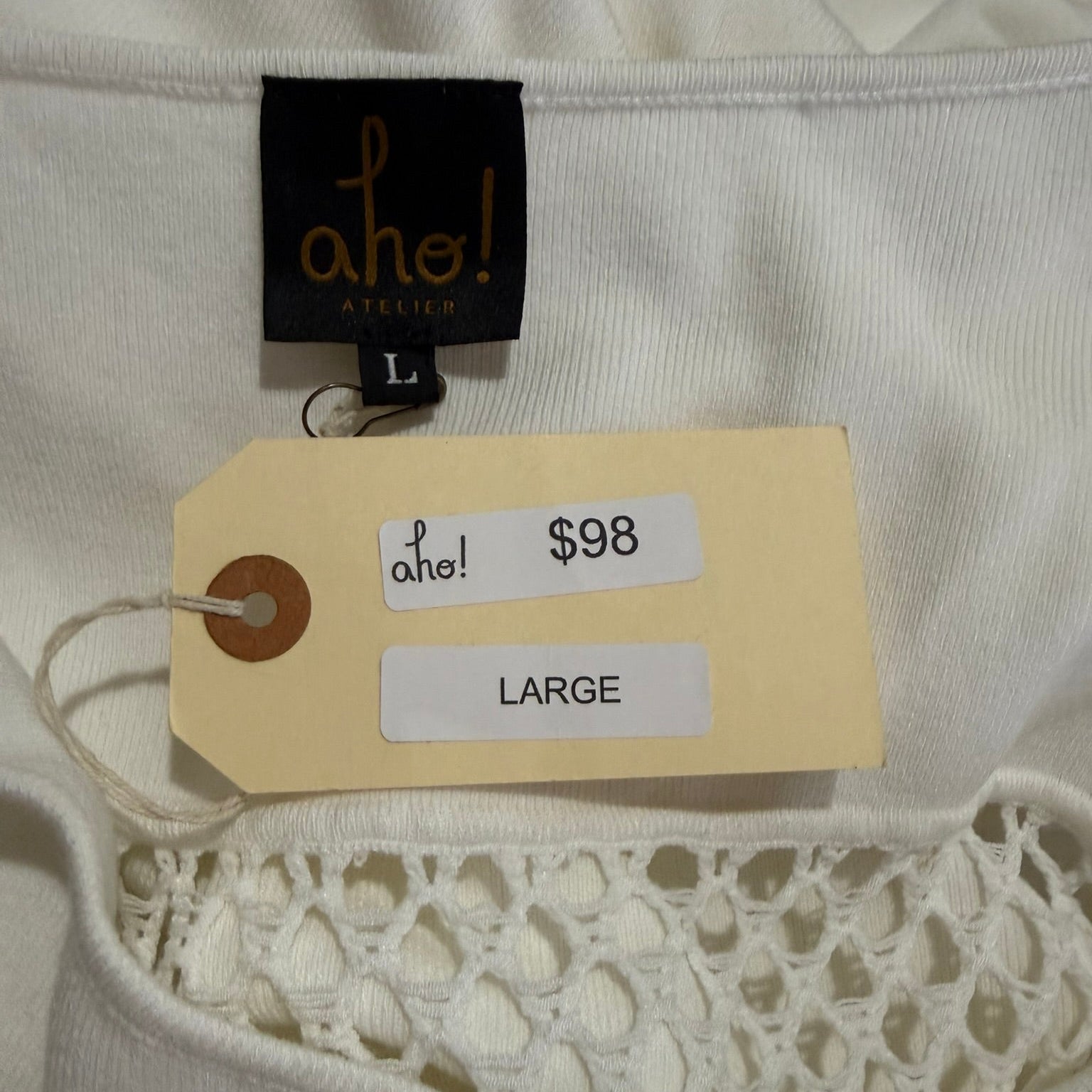 Aho! Atelier Crochet Detail Maxi Dress- Size Large (runs small)