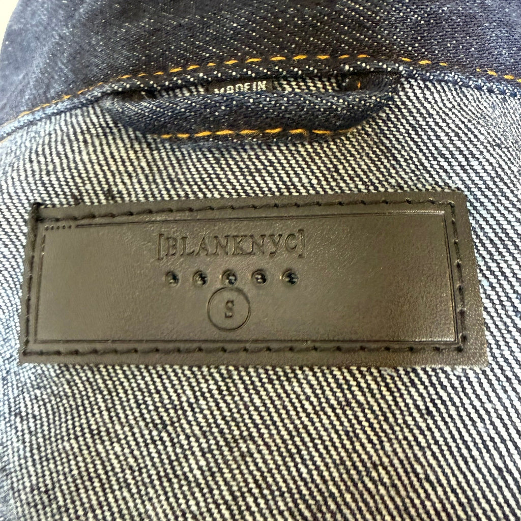Blank NYC Dark Wash Denim Jacket Size Small (Runs Large)