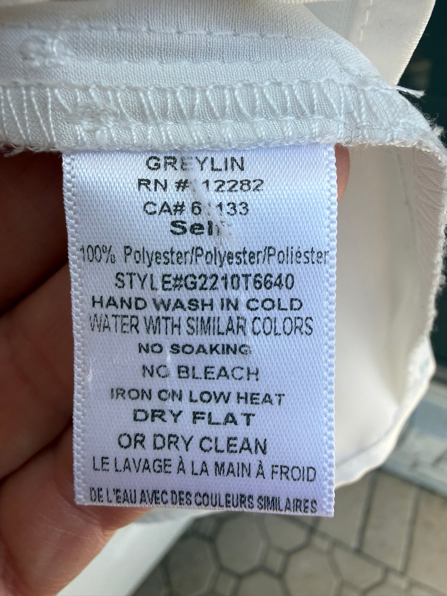 Greylin White Satin Bow Blouse Size Smal