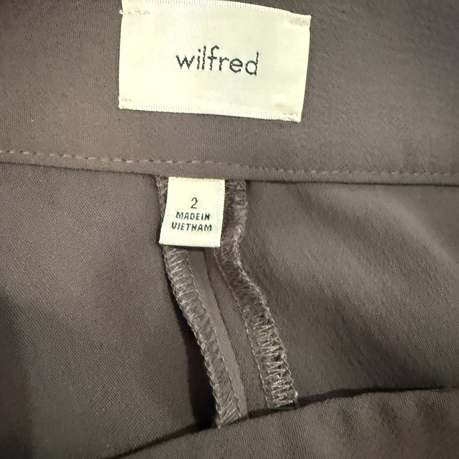 Wilfred High Rise Wide Leg Dress Trouser-Gray Size 2