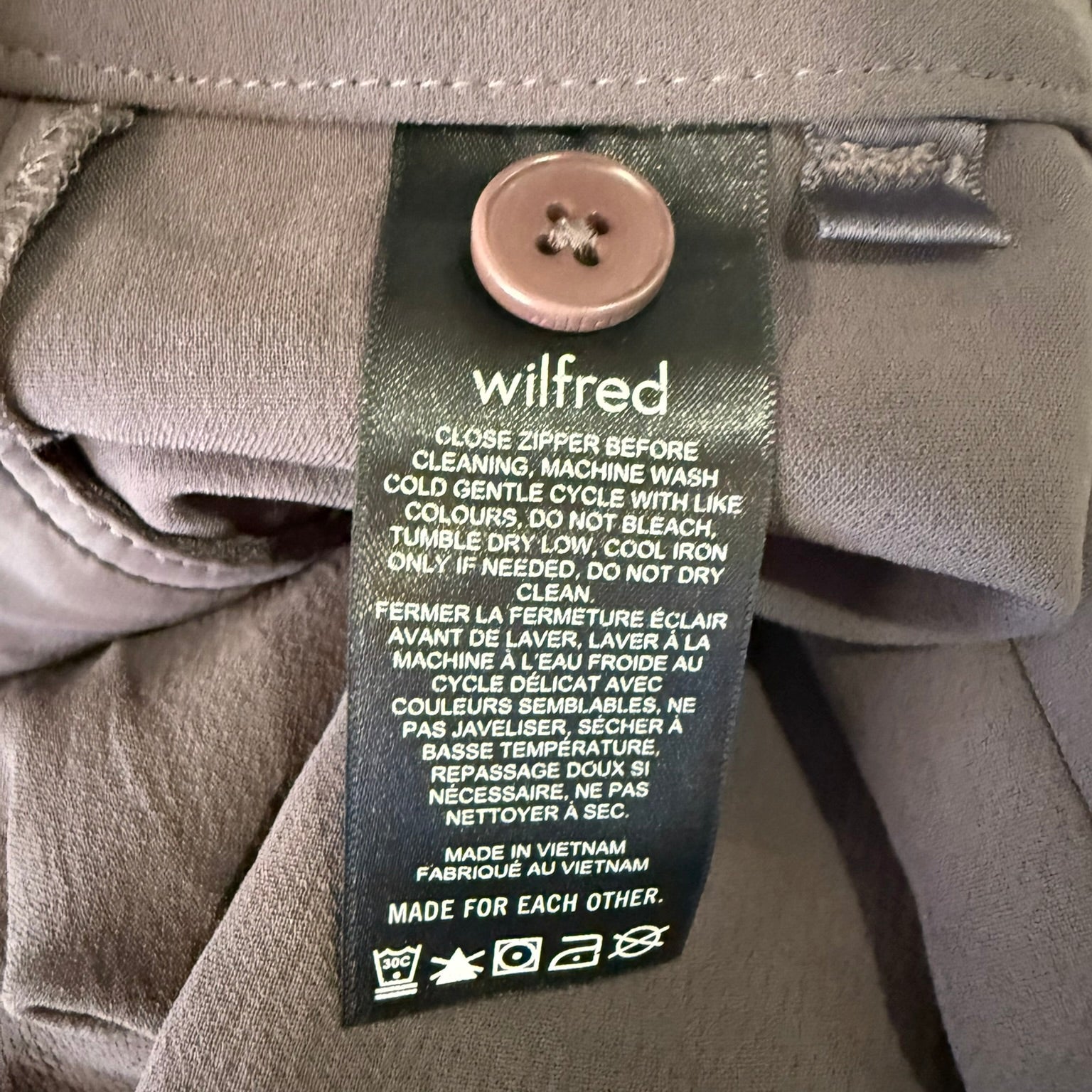 Wilfred High Rise Wide Leg Dress Trouser-Gray Size 2