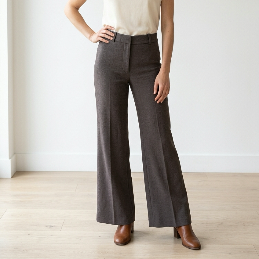 Wilfred High Rise Wide Leg Dress Trouser-Gray Size 2