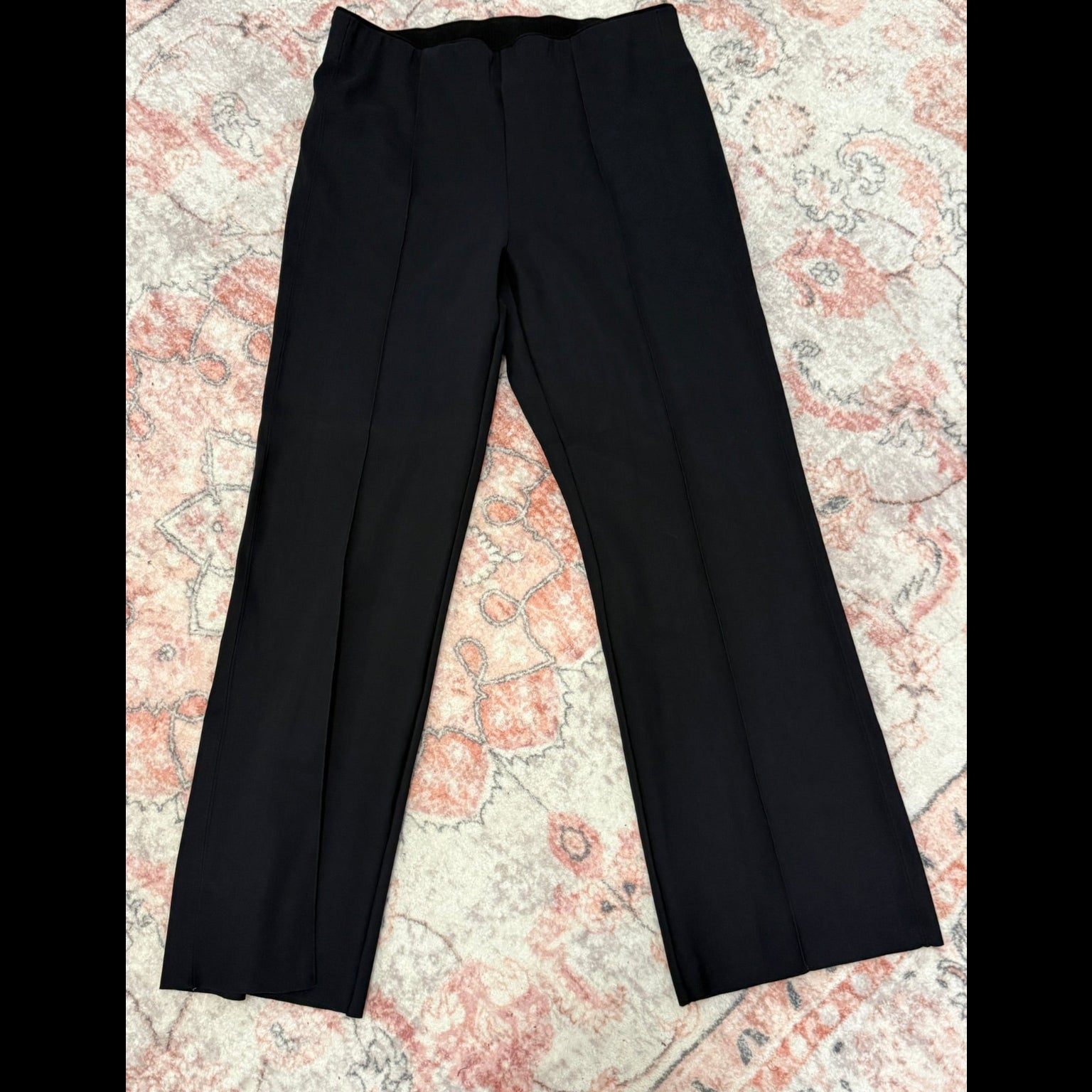 Athleta Black Pull-On Straight Leg Pants Black Size Small