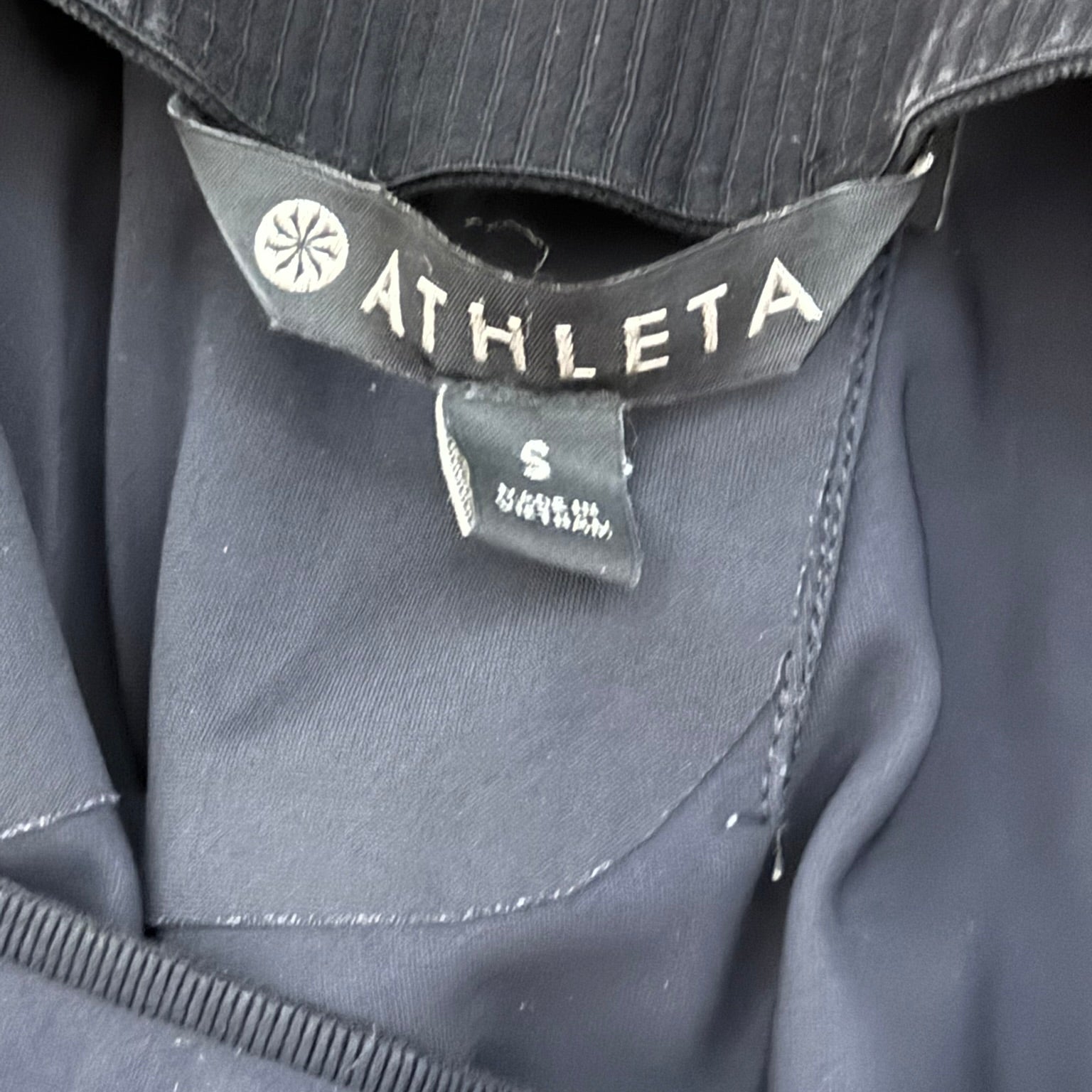 Athleta Black Pull-On Straight Leg Pants Black Size Small