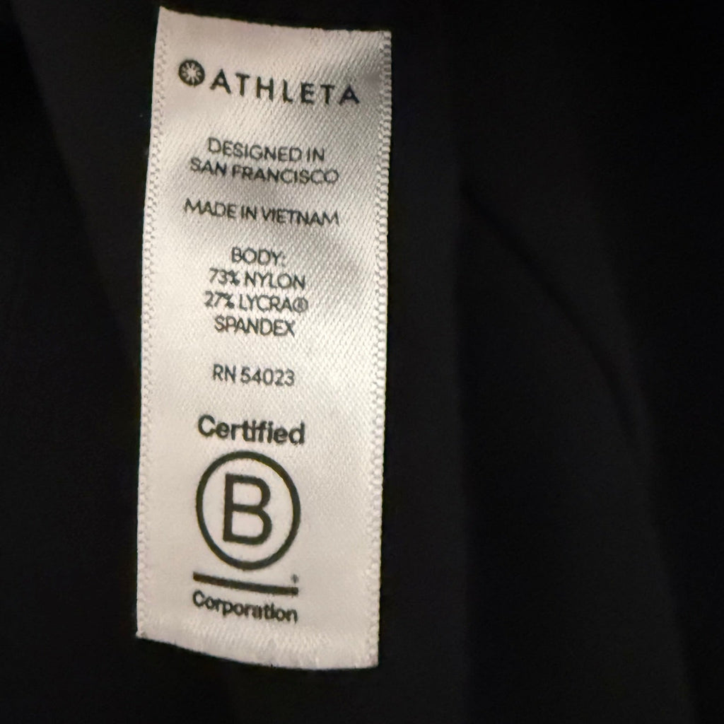 Athleta Black Pull-On Straight Leg Pants Black Size Small