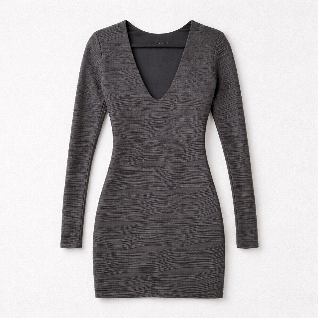 Millau Textured Bodycon Long Sleeve Dress Size Small