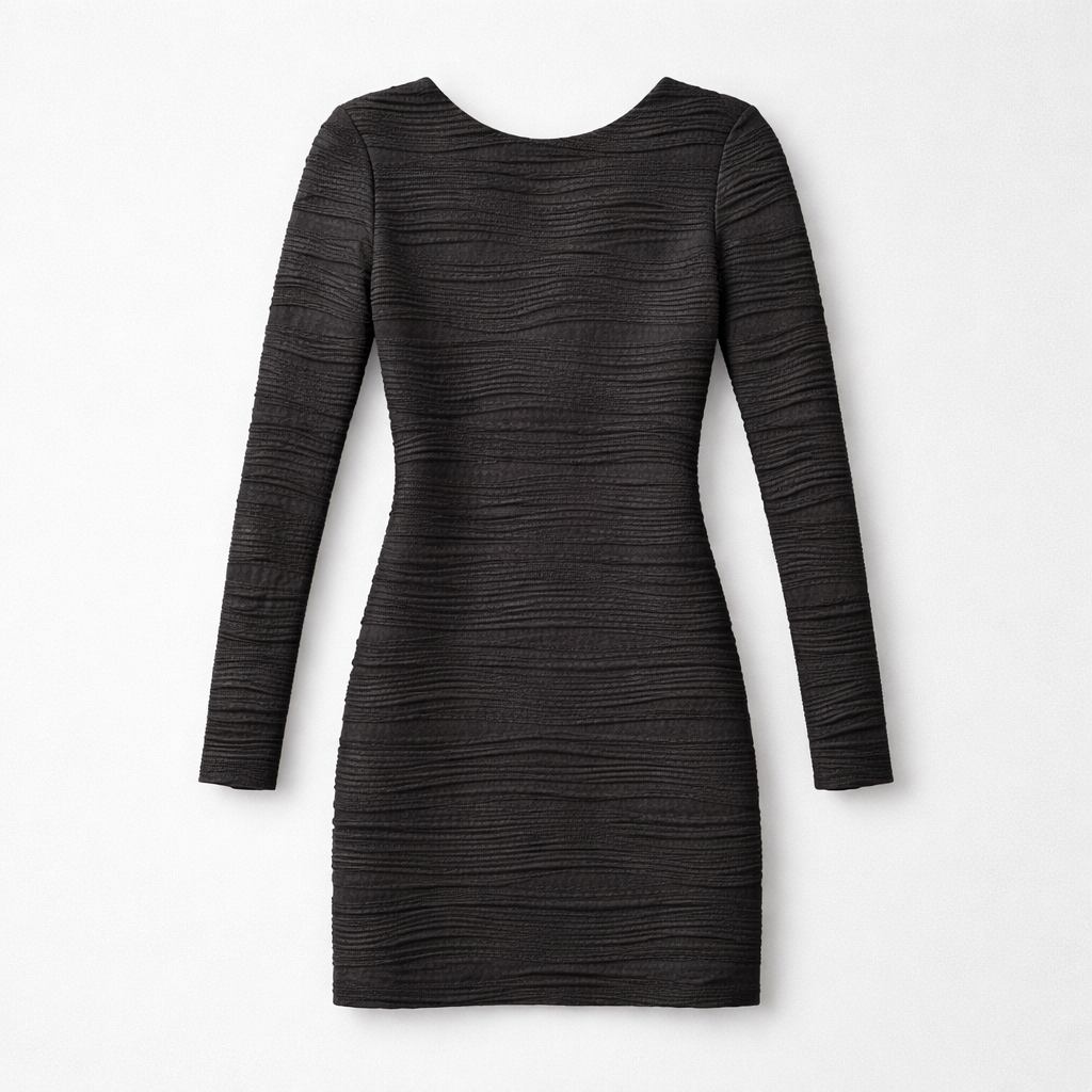 Millau Textured Bodycon Long Sleeve Dress Size Small