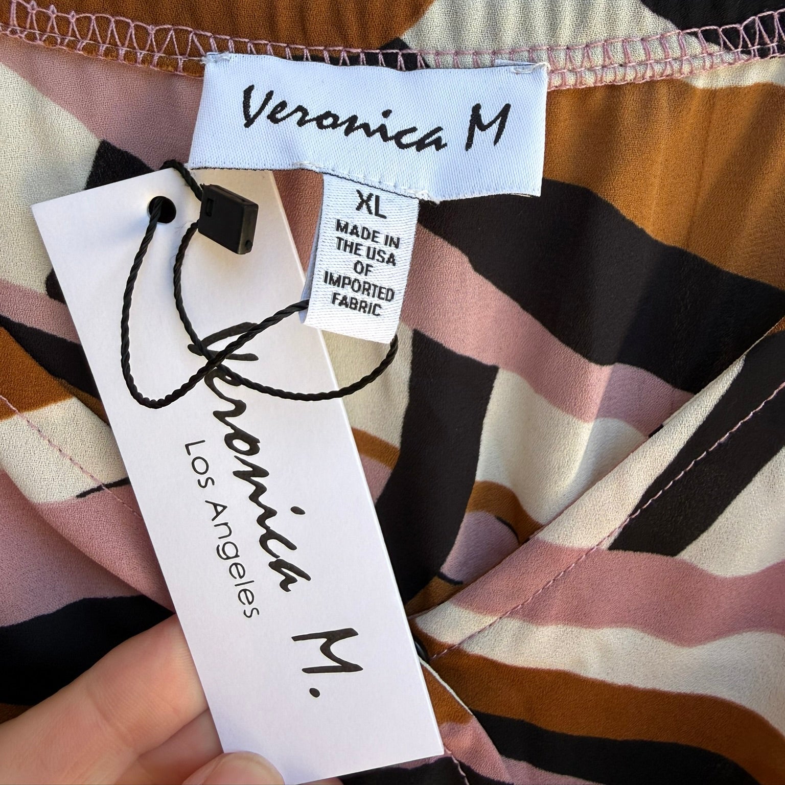 Veronica M Abstract Print Maxi Dress Size XL