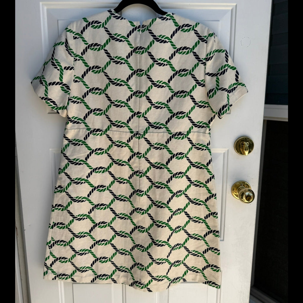 Tory Burch Nautical Rope Print Pier Dress Size 12