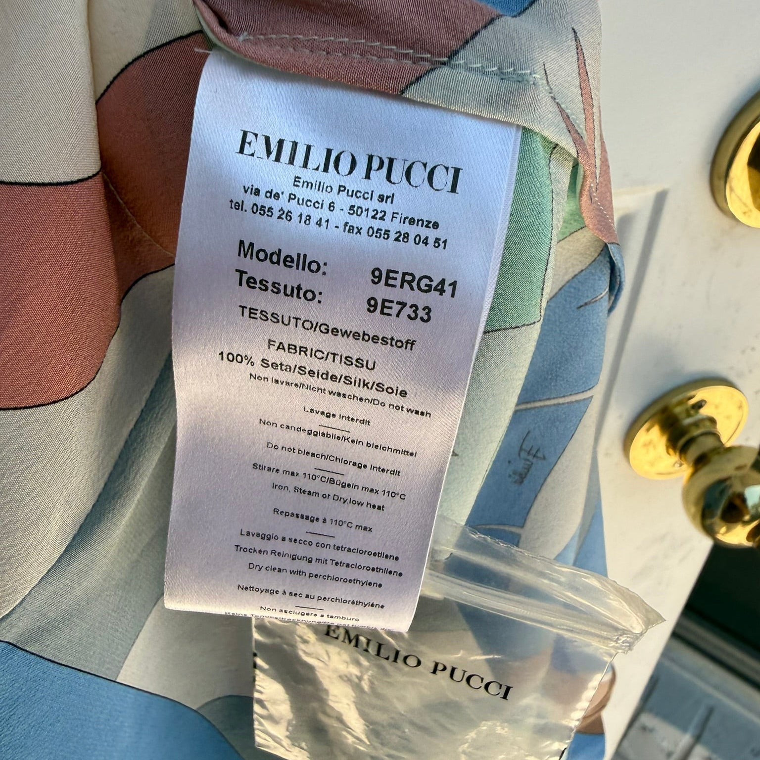 Emilio Pucci Geometric Print Silk Shift Dress Size 48 (8)