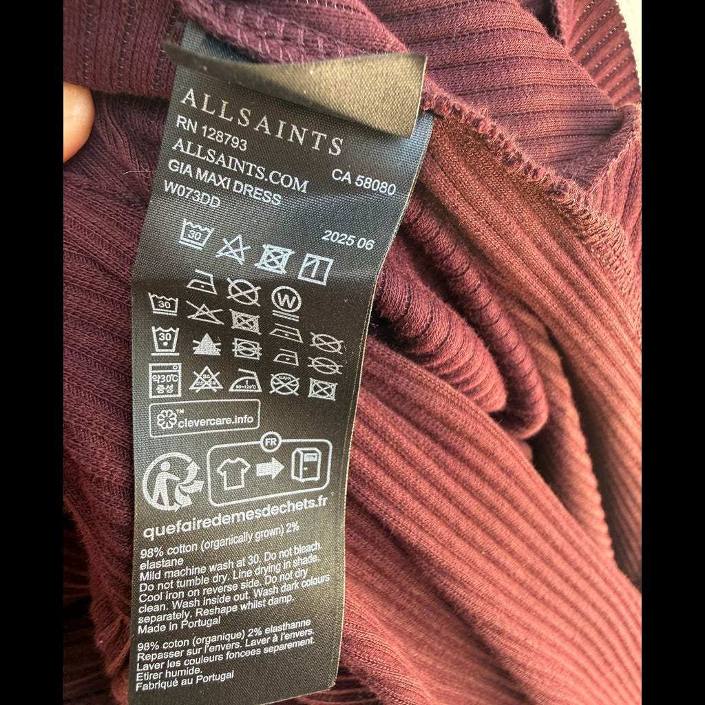Allsaints Gia Knit Maxi Dress Size 10