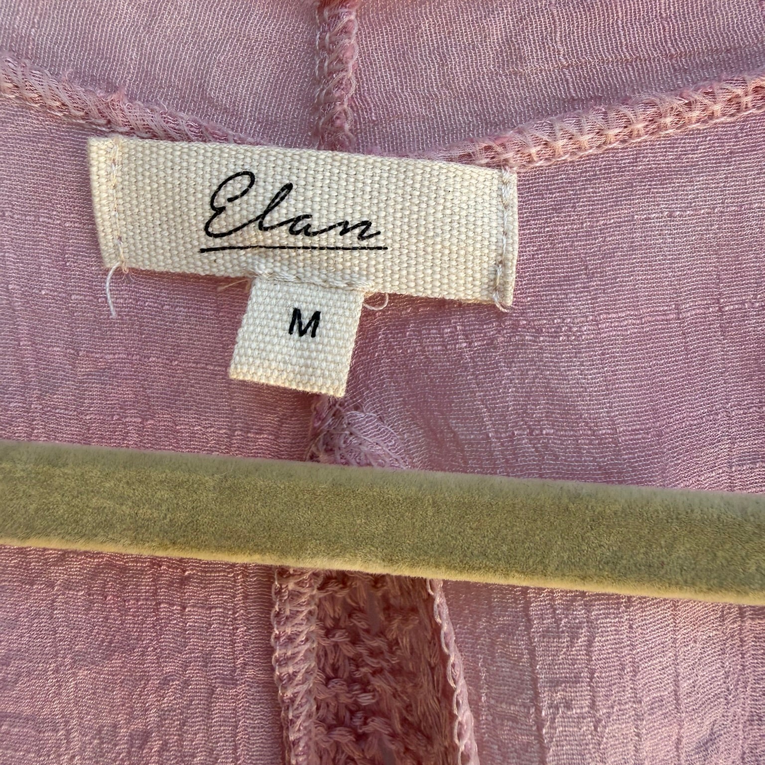 Elan Blush Pink Tie Front Knit Top Size Medium