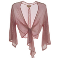 Elan Blush Pink Tie Front Knit Top Size Medium