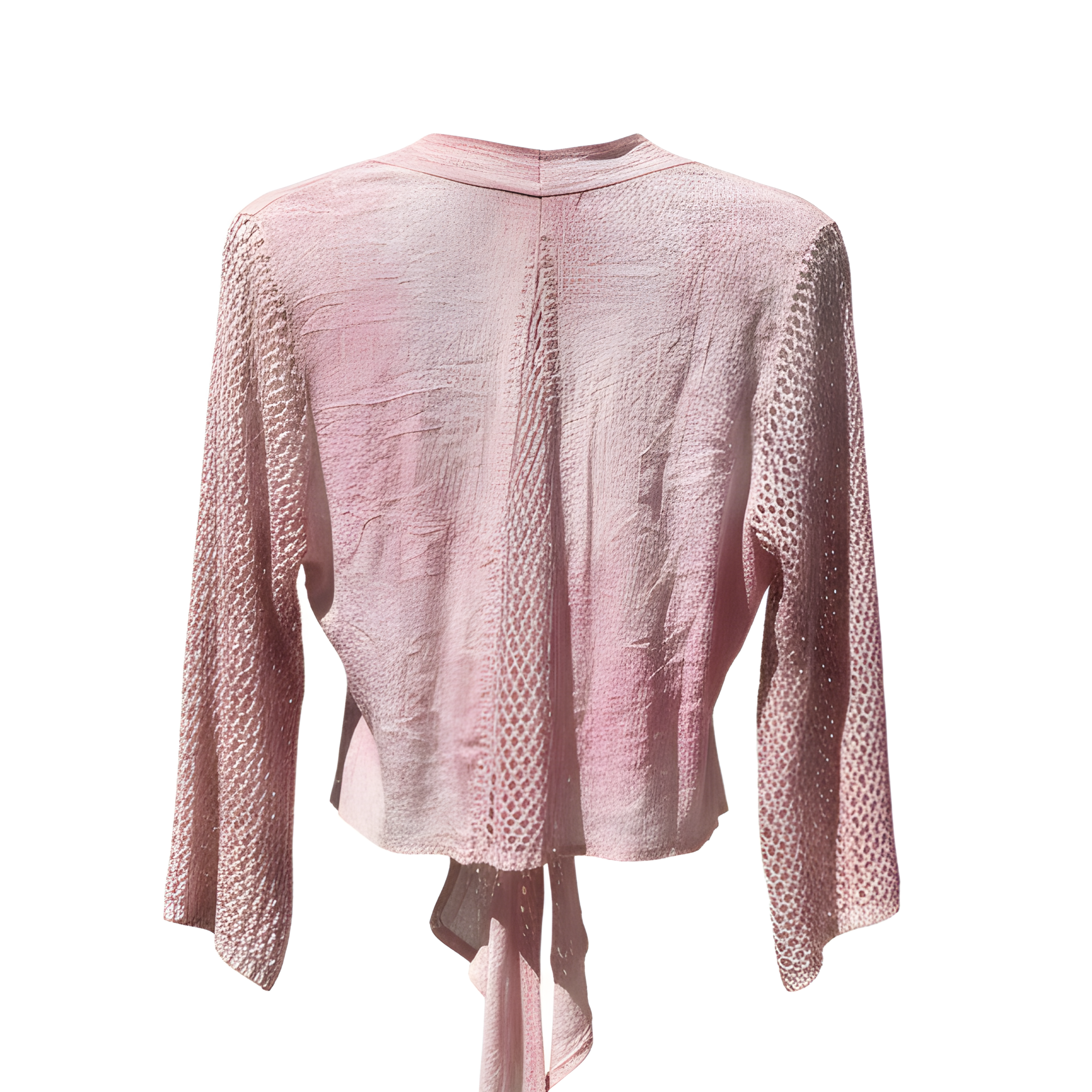 Elan Blush Pink Tie Front Knit Top Size Medium