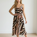 Veronica M Abstract Print Maxi Dress Size XL