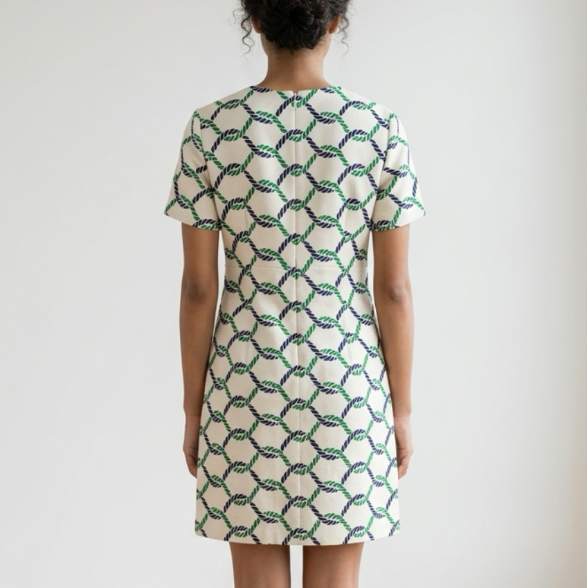 Tory Burch Nautical Rope Print Pier Dress Size 12