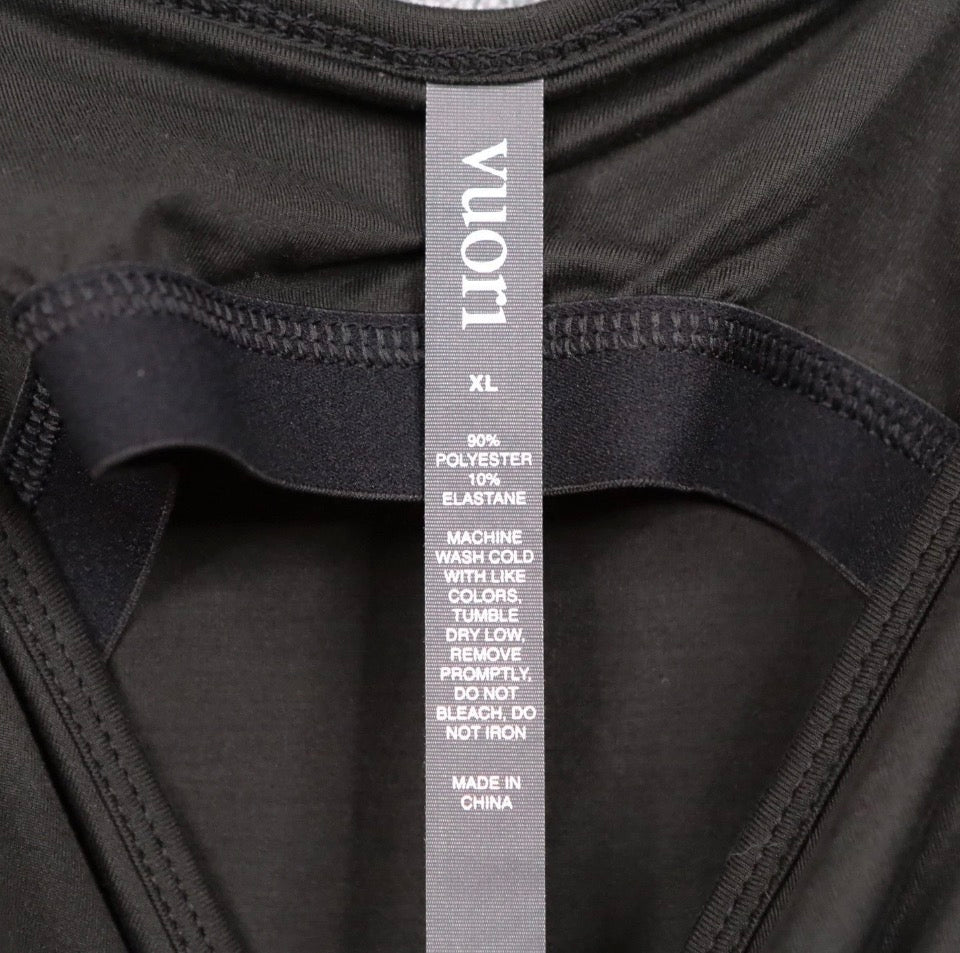 VUORI Lux Jogger Performance Jumpsuit V-Neck Shelf Bra Pockets Stretch Knit XL