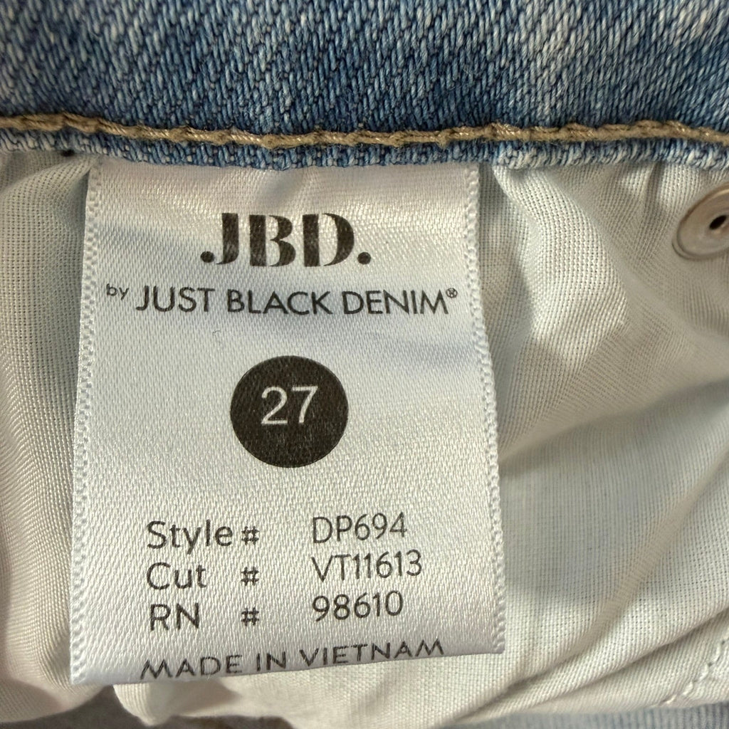 Just Black Denim (JBD) Leg Cuffed Light Wash Jeans Size 27
