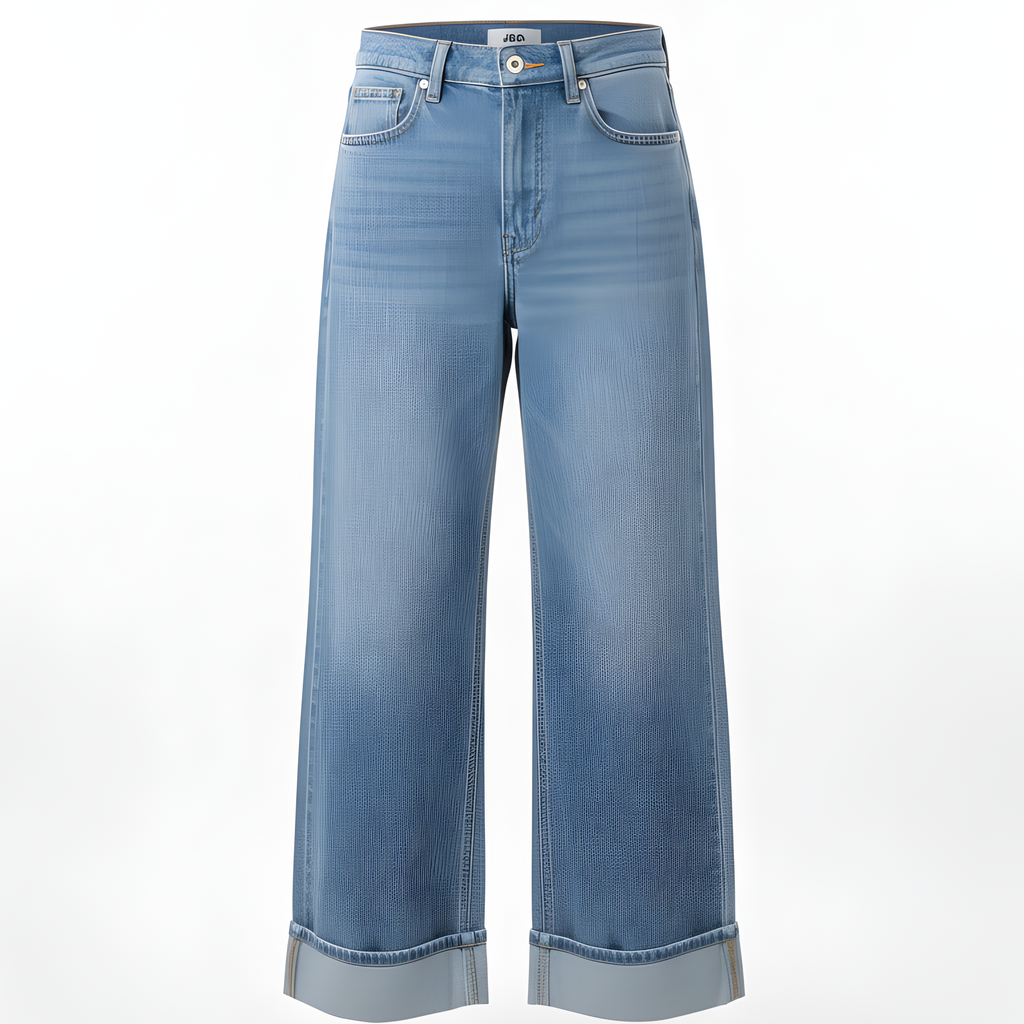 Just Black Denim (JBD) Leg Cuffed Light Wash Jeans Size 27