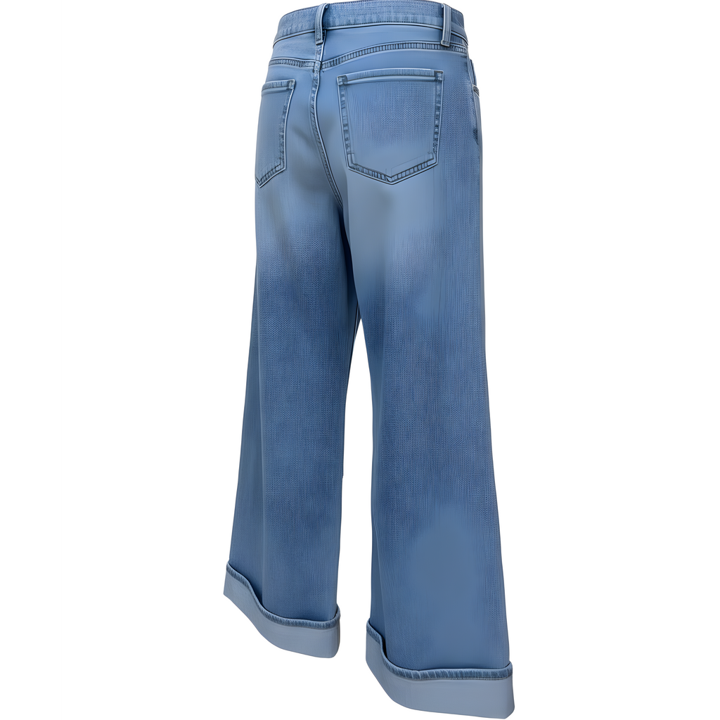Just Black Denim (JBD) Leg Cuffed Light Wash Jeans Size 27