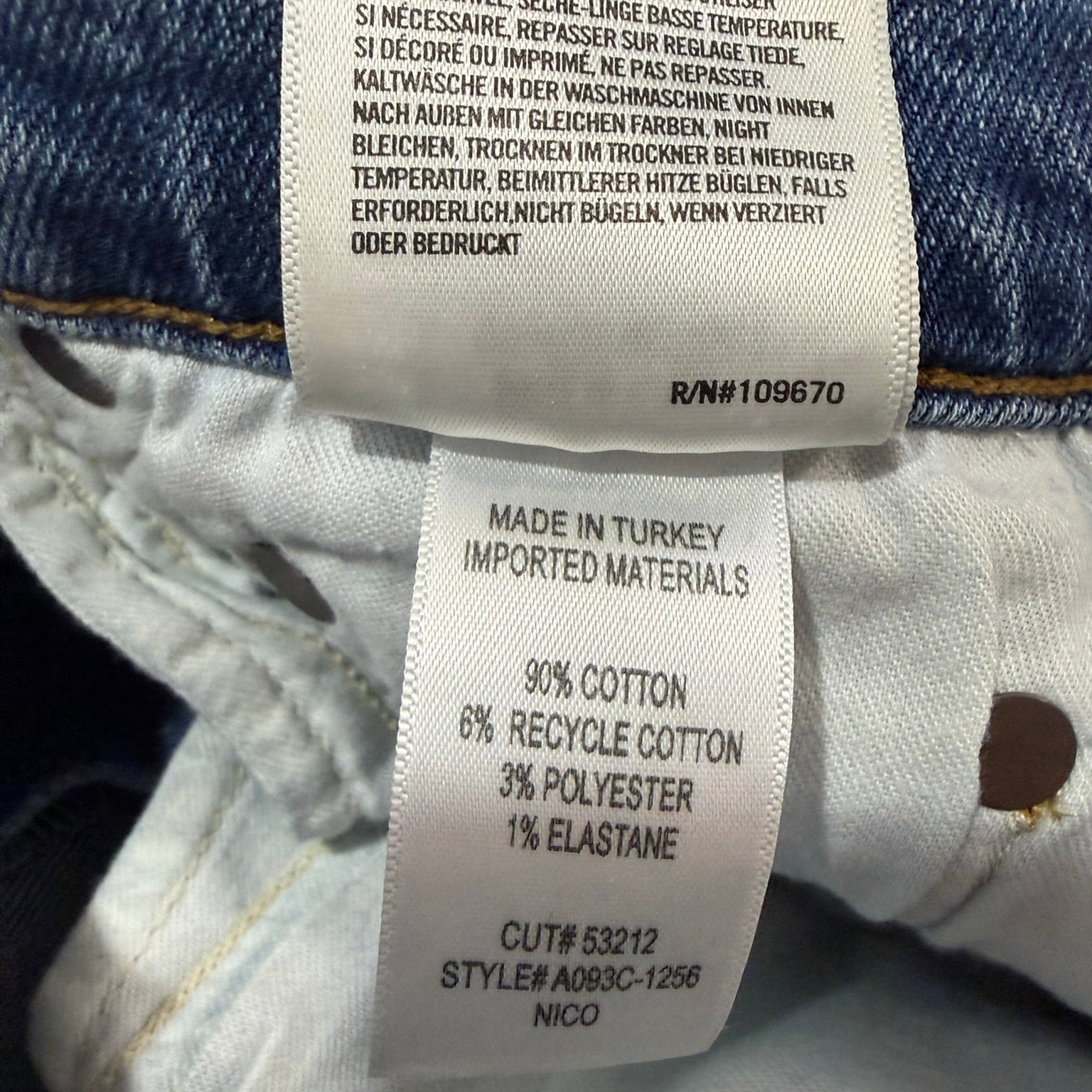 Agolde Nico High Rise Slim Jeans Size 27