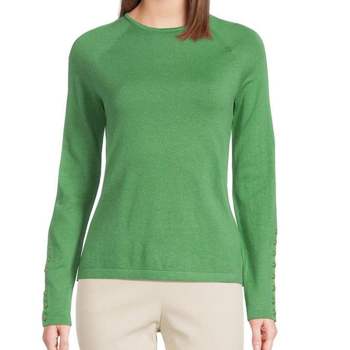 J. McLaughlin Jamey Kelly Green Sweater Size XL